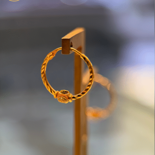 22KT Gold Baliyan (Hoop Earrings) – 1.54 g