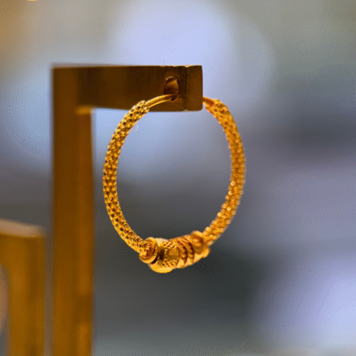 22KT Gold Baliyan (Hoop Earrings) – 2.12 g