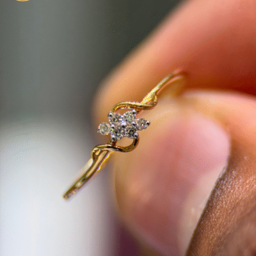 Lab-Grown Diamond Ring Set in 10KT Yellow Gold