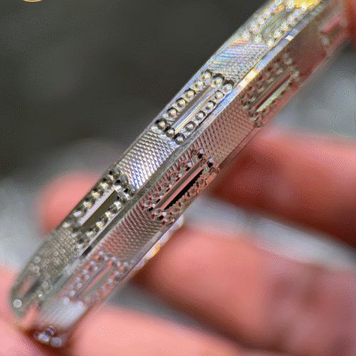 Men’s Silver Kara with Diamond Cutting – 42.32 g